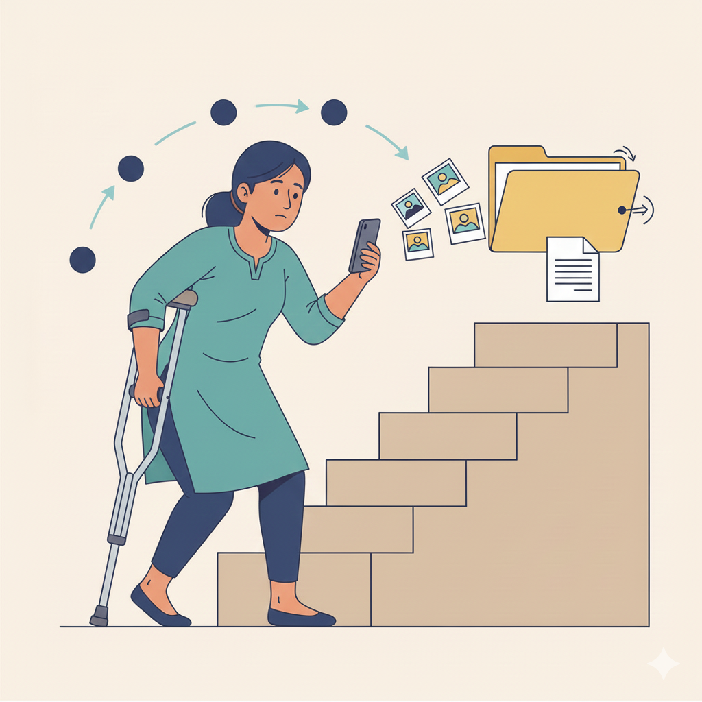 Collecting documents, screenshots, emails and proof for filing disability complaint