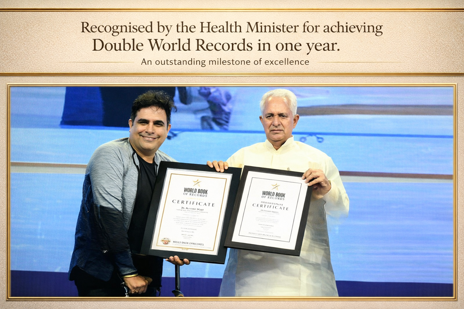 Dr. Arvinder Singh – Double World Records Recognition