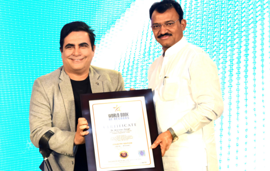 Dr. Arvinder Singh recognised by the World Book of Records
